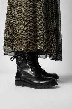 Robes Et Jupes^Zadig & Voltaire Jupe Zv En Mousseline De Soie Jade