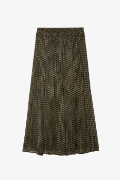 Robes Et Jupes^Zadig & Voltaire Jupe Zv En Mousseline De Soie Jade