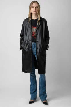 Unisexe^Zadig & Voltaire Manteau En Cuir Macari