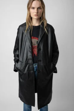 Unisexe^Zadig & Voltaire Manteau En Cuir Macari