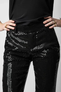 Costumes^Zadig & Voltaire Pantalon A Sequins Prune