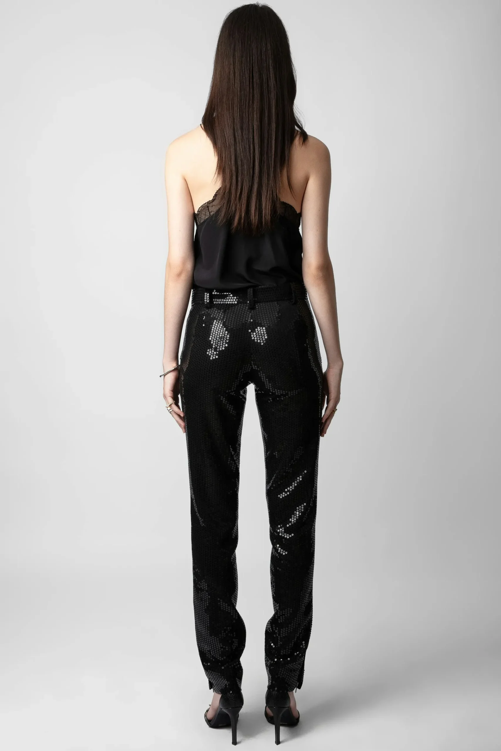 Costumes^Zadig & Voltaire Pantalon A Sequins Prune