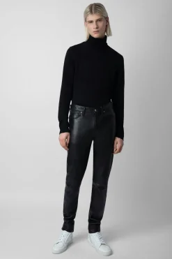 Pantalons Et Shorts^Zadig & Voltaire Pantalon En Cuir David En Cuir