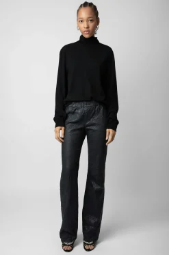 Pantalons Et Shorts^Zadig & Voltaire Pantalon En Cuir Froisse Pauline