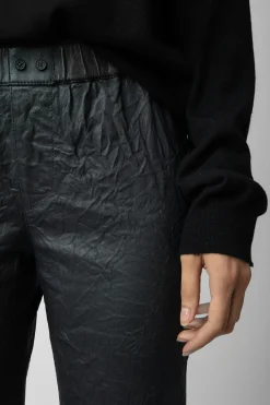Pantalons Et Shorts^Zadig & Voltaire Pantalon En Cuir Froisse Pauline
