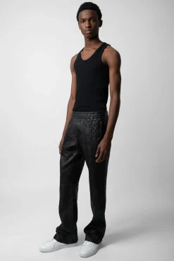 Pantalons Et Shorts^Zadig & Voltaire Pantalon En Cuir Froisse Pacha