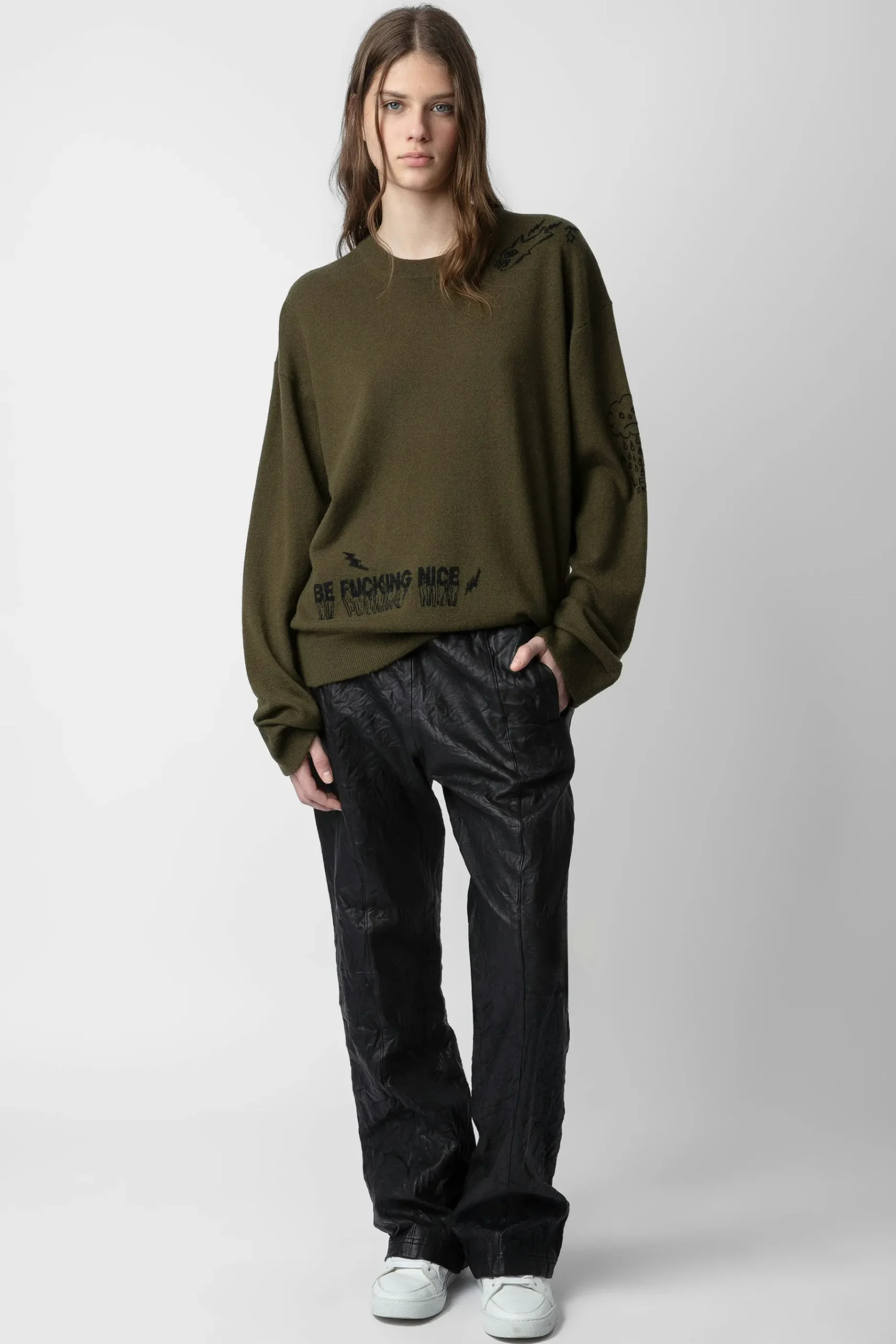 Pantalons Et Shorts^Zadig & Voltaire Pantalon En Cuir Froisse Pacha