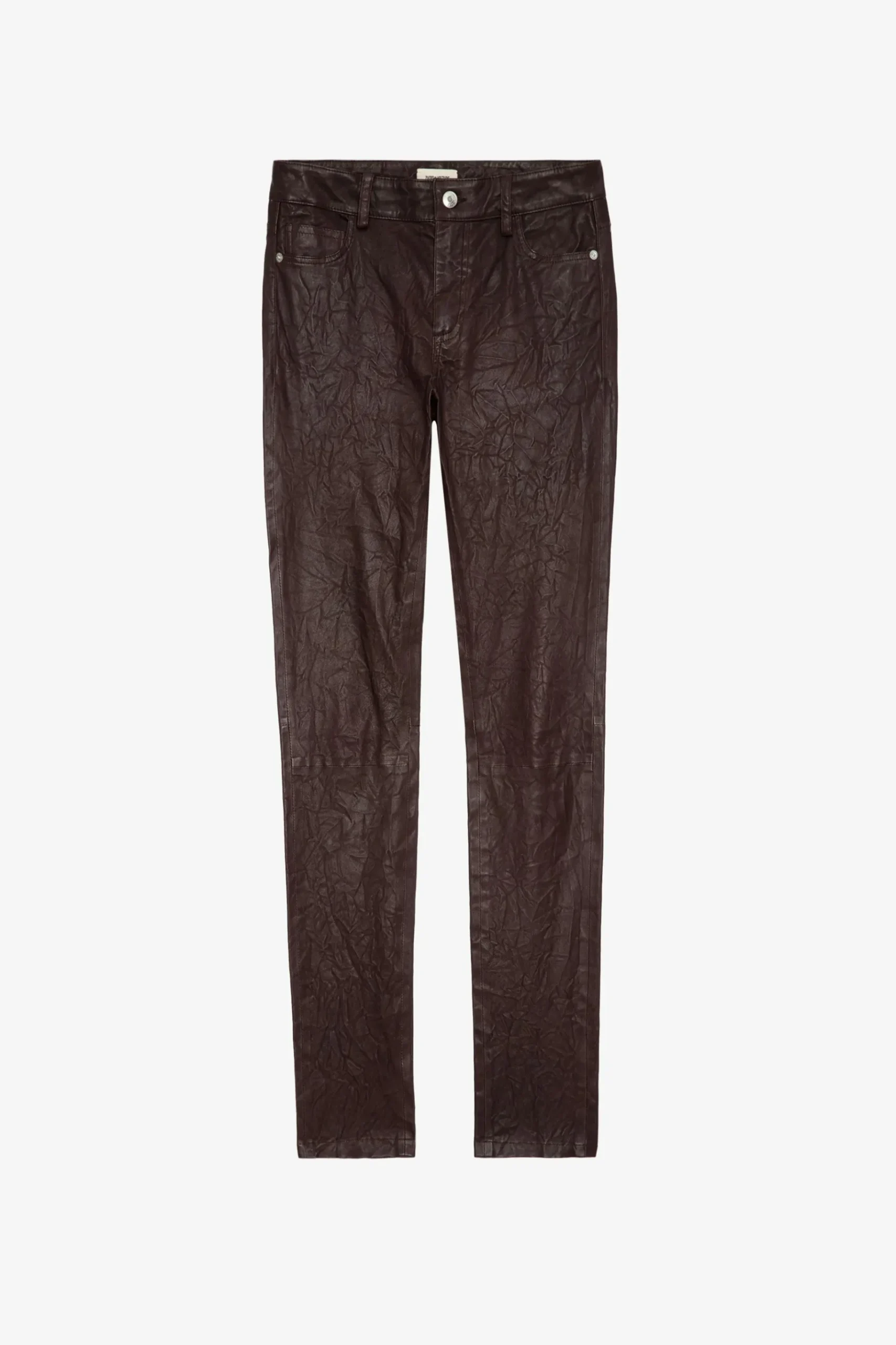 Costumes^Zadig & Voltaire Pantalon En Cuir Froisse Phlame