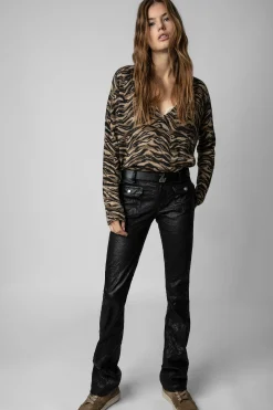 Pantalons Et Shorts^Zadig & Voltaire Pantalon En Cuir Froisse Hippie