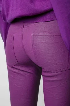 Costumes^Zadig & Voltaire Pantalon En Cuir Froisse Phlame