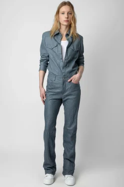 Pantalons Et Shorts^Zadig & Voltaire Pantalon En Cuir Froisse Pistol