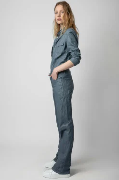 Pantalons Et Shorts^Zadig & Voltaire Pantalon En Cuir Froisse Pistol
