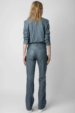 Pantalons Et Shorts^Zadig & Voltaire Pantalon En Cuir Froisse Pistol