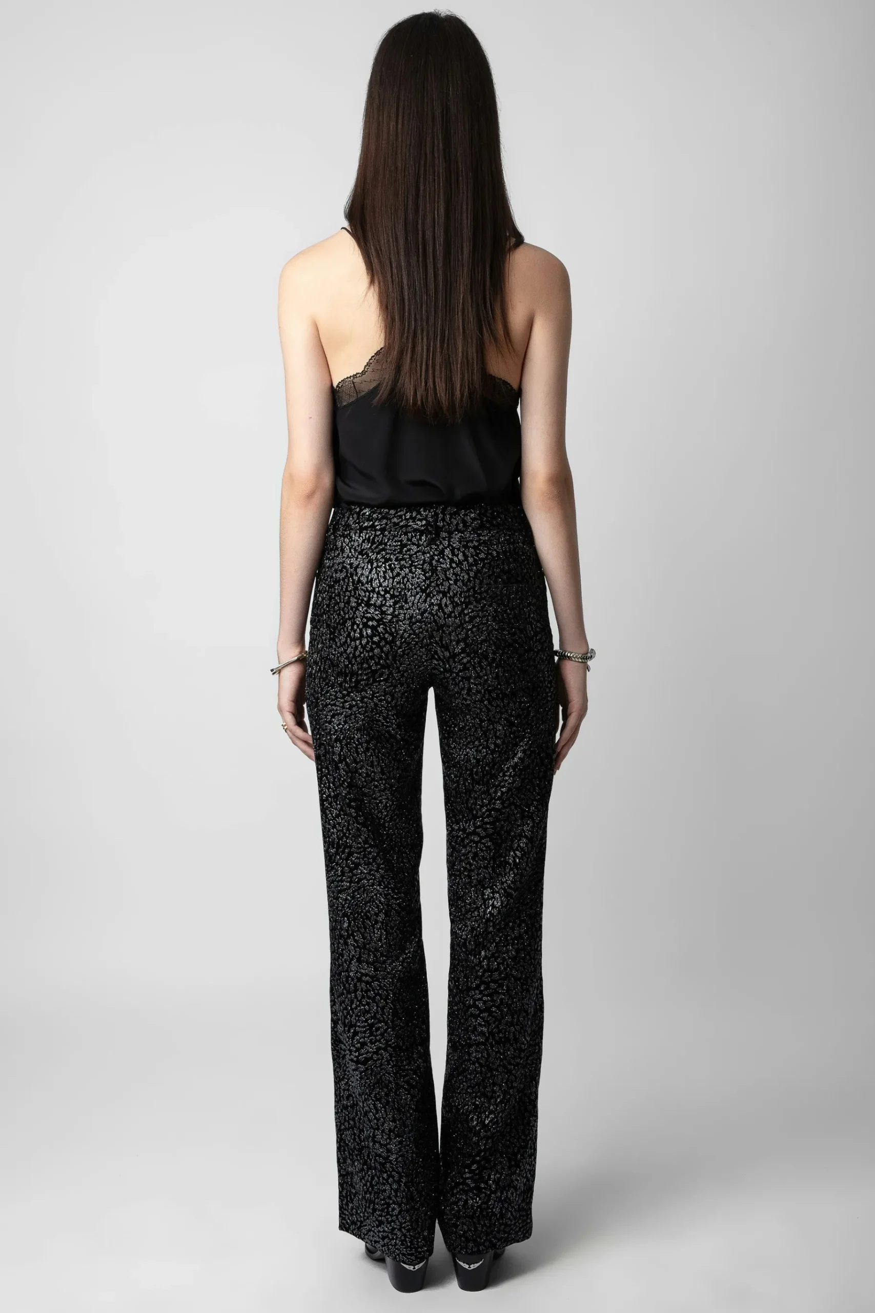 Costumes^Zadig & Voltaire Pantalon En Velours Paillete Piston