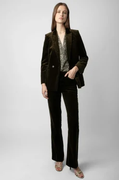 Costumes^Zadig & Voltaire Pantalon En Velours Pistolet