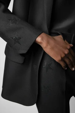 Costumes^Zadig & Voltaire Pantalon Etoile Strass Prune