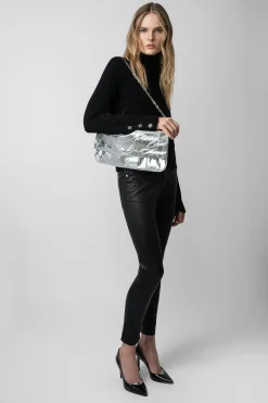 Sacs A Bandoulière^Zadig & Voltaire Pochette Metallique Rock Eternal Xl