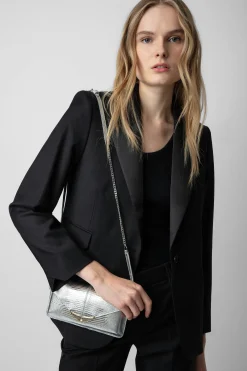 Sacs A Bandoulière^Zadig & Voltaire Pochette Metallisee Gaufree Borderline