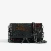 Mini-Sacs^Zadig & Voltaire Pochette Rock Nano En Daim Avec Etiquette A Strass