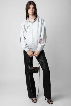 Mini-Sacs^Zadig & Voltaire Pochette Rock Nano En Daim Avec Etiquette A Strass