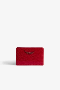 Portefeuilles Et Porte-Monnaie^Zadig & Voltaire Porte-Cartes En Relief Sauvage Brillant Zv Pass