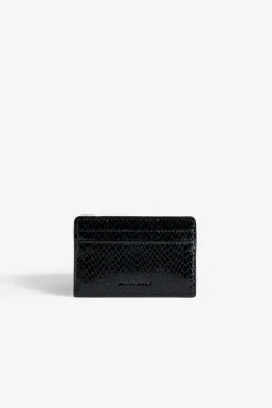 Portefeuilles Et Porte-Monnaie^Zadig & Voltaire Porte-Cartes En Relief Sauvage Brillant Zv Pass