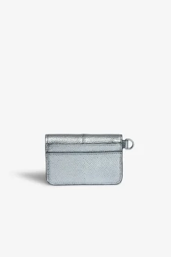 Portefeuilles Et Porte-Monnaie^Zadig & Voltaire Porte-Cartes Metallise Gaufre Borderline Pass