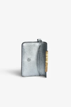 Portefeuilles Et Porte-Monnaie^Zadig & Voltaire Porte-Cartes Metallise Gaufre Borderline Pass