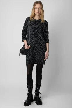 Robes Et Jupes^Zadig & Voltaire Robe En Cachemire Leopard Malia