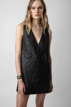 Robes Et Jupes^Zadig & Voltaire Robe En Cuir Froisse Rasha