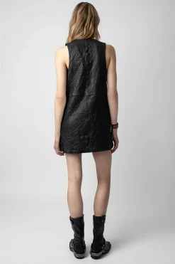 Robes Et Jupes^Zadig & Voltaire Robe En Cuir Froisse Rasha