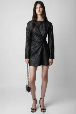 Robes Et Jupes^Zadig & Voltaire Robe En Cuir Froisse Rixina
