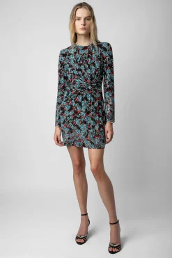 Robes Et Jupes^Zadig & Voltaire Robe En Soie A Strass Radar Thunder