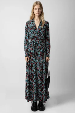 Robes Et Jupes^Zadig & Voltaire Robe En Soie A Strass Reward Thunder
