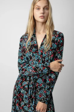 Robes Et Jupes^Zadig & Voltaire Robe En Soie A Strass Reward Thunder
