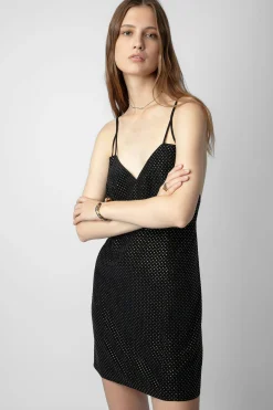 Robes Et Jupes^Zadig & Voltaire Robe En Soie A Strass Rohana