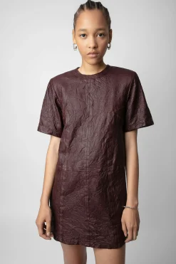 Robes Et Jupes^Zadig & Voltaire Robe Riddy En Cuir Froisse