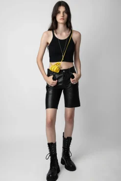 Pantalons Et Shorts^Zadig & Voltaire Short En Cuir Sady