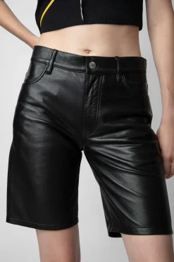 Pantalons Et Shorts^Zadig & Voltaire Short En Cuir Sady