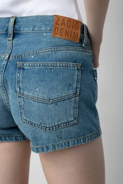 Pantalons Et Shorts^Zadig & Voltaire Short En Denim A Strass Sina