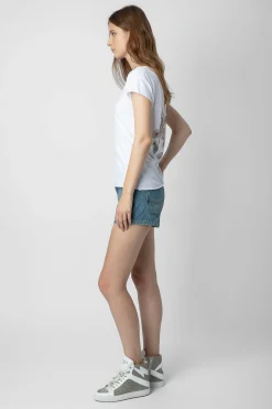 Pantalons Et Shorts^Zadig & Voltaire Short En Denim A Strass Sina