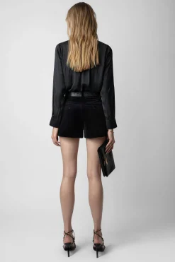 Costumes^Zadig & Voltaire Short En Velours Rose
