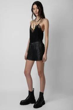 Pantalons Et Shorts^Zadig & Voltaire Short Pax Cuir Froisse