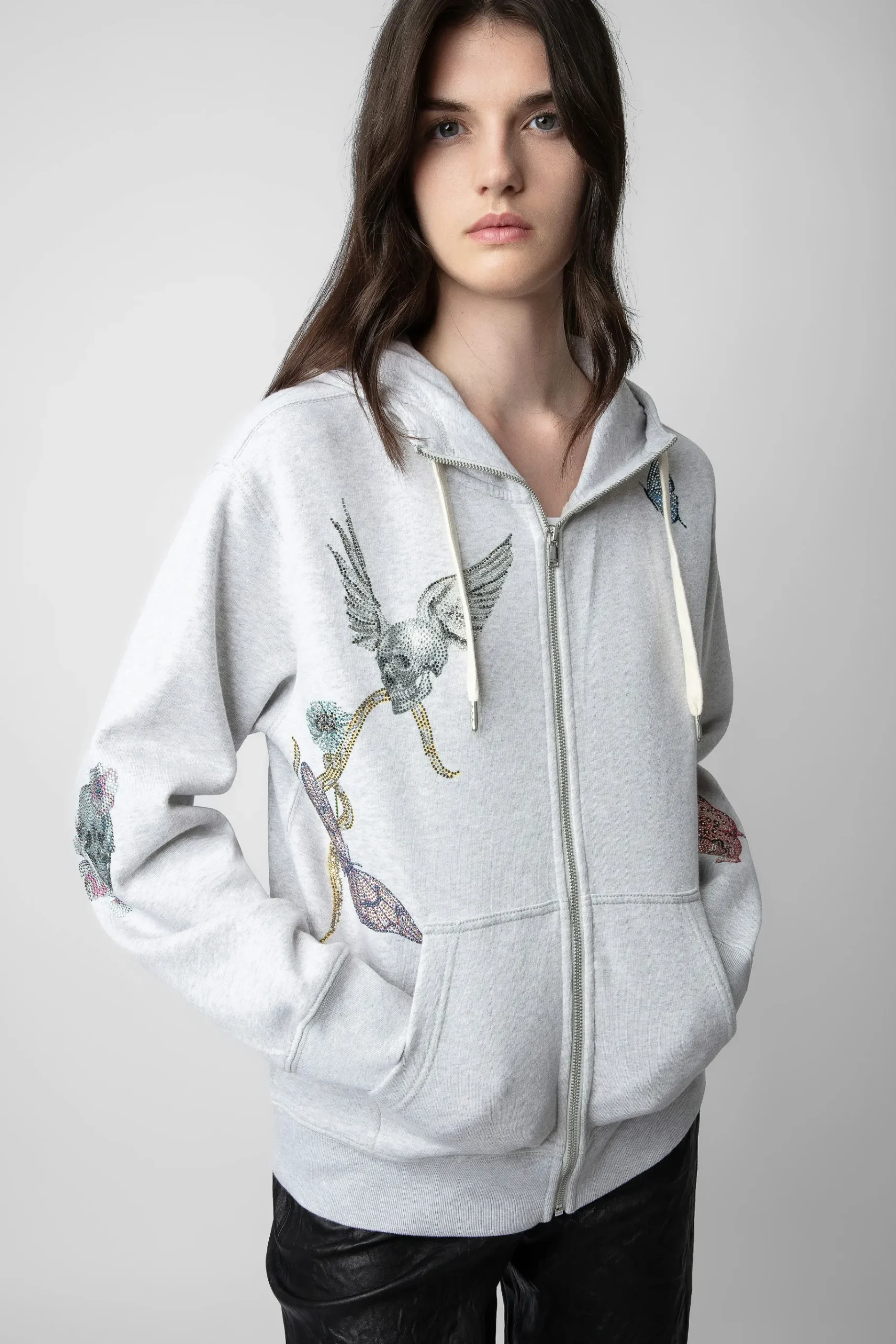Sweat-Shirts^Zadig & Voltaire Sweat A Capuche Harper A Strass