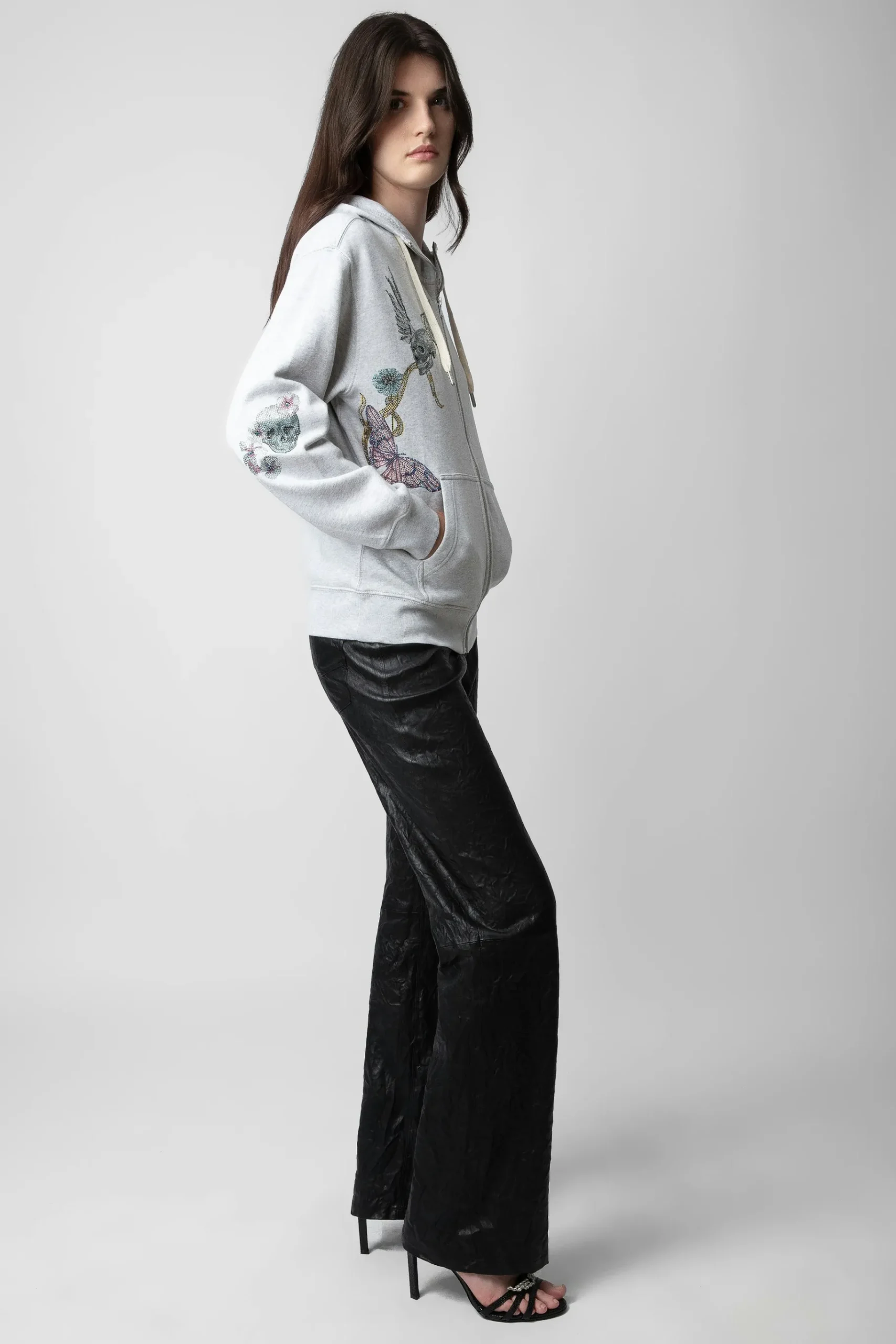 Sweat-Shirts^Zadig & Voltaire Sweat A Capuche Harper A Strass