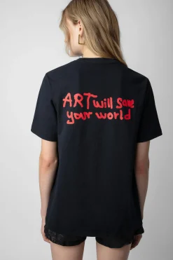 T-Shirts^Zadig & Voltaire T-Shirt Edwin Devil Diamante