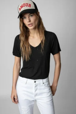 T-Shirts^Zadig & Voltaire T-Shirt En Lin A Pois Atia