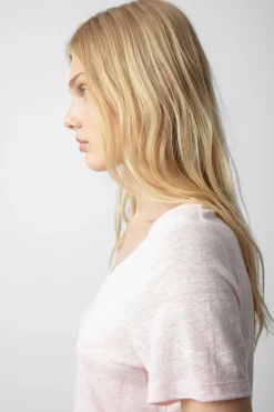 T-Shirts^Zadig & Voltaire T-Shirt En Lin Atia Wings