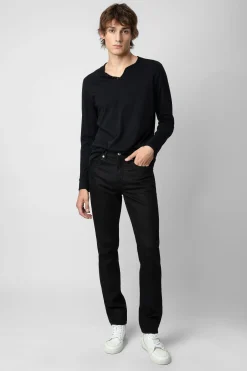 T-Shirts^Zadig & Voltaire T-Shirt Henley A Imprime Photo