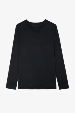 T-Shirts^Zadig & Voltaire T-Shirt Henley A Imprime Photo